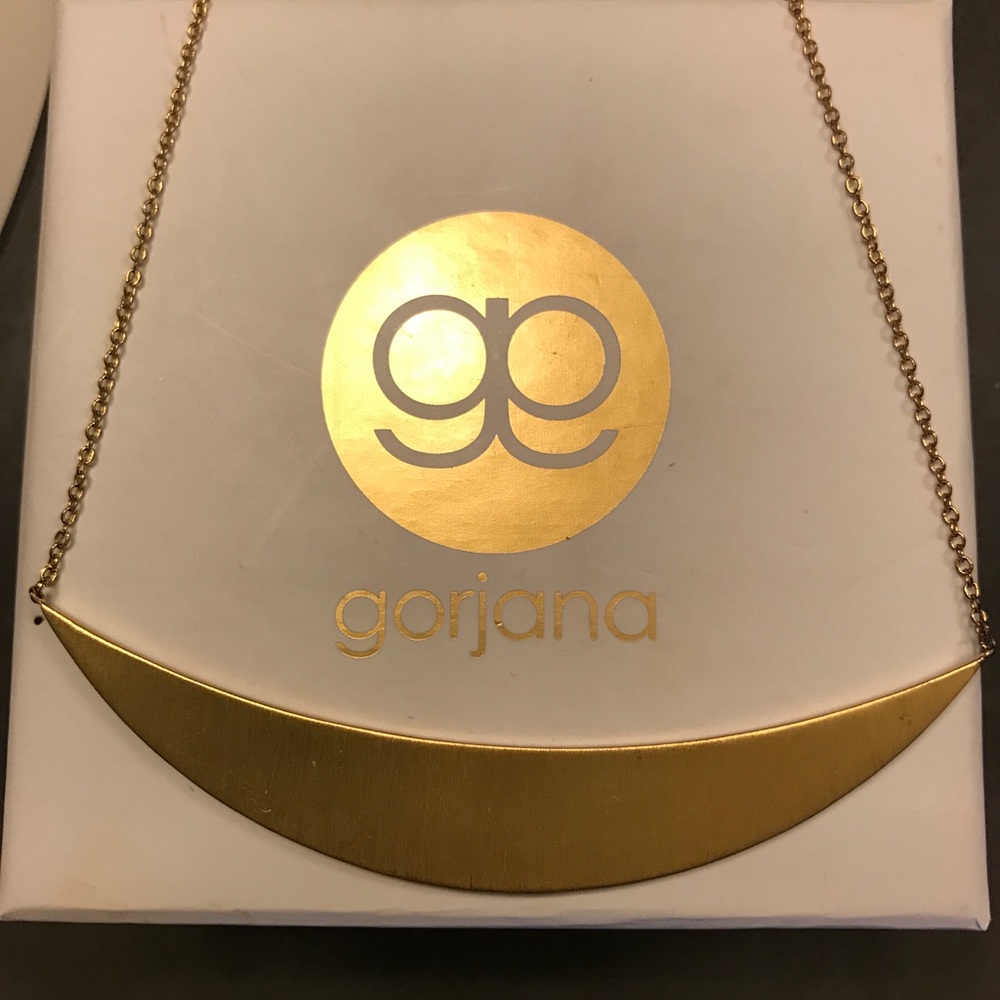 Gorjana Large half moon gold necklace